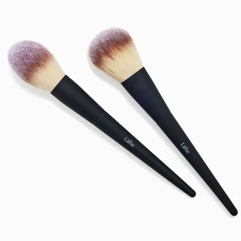 NIB Lithe Beauty Essential Face Brush Set, Bronzer & Powder Makeup Brushes